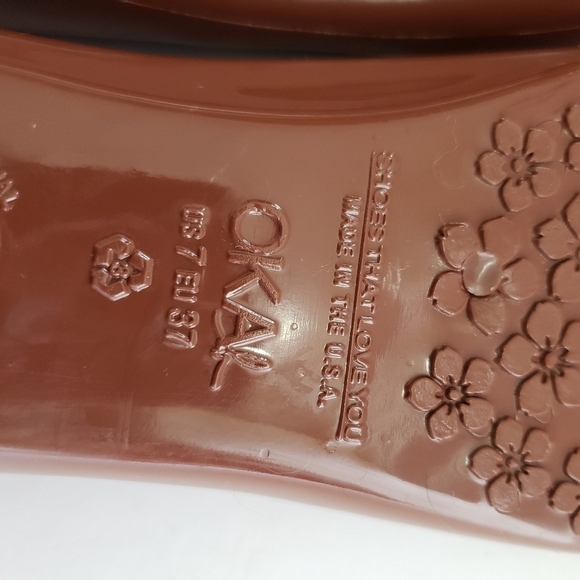 Oka B Brown Jelly Round Toe Ballet Flats Slip On Size 7 EUC - Picture 8 of 9